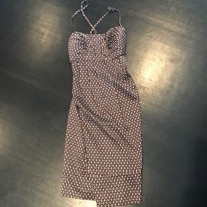 BCBG spring dress with cross back straps